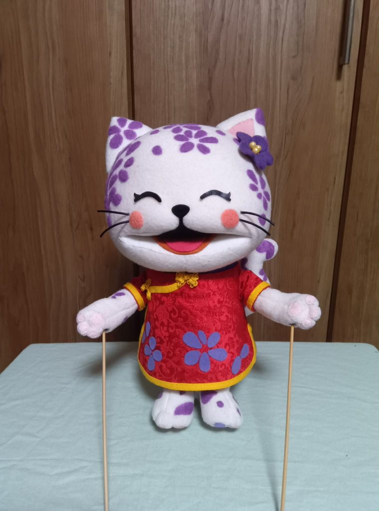 猫茶楼さま 店舗マスコット猫キャラクターのパペット制作
